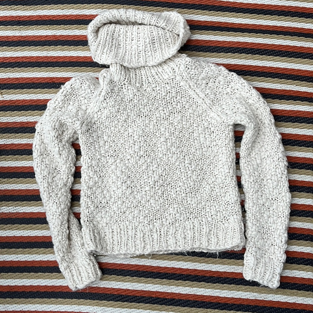Vivienne Tam White Turtleneck Sweater